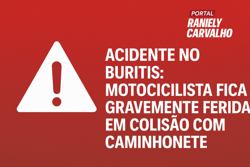 🚨 Acidente no Buritis: Motociclista Fica Gravemente Ferida em Colisão com Caminhonete