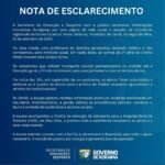 Diante da nota publicada pela Secretaria de Educação e Desporto sobre o caso ocorrido na Escola Estadual Santa Catarina, no município de Cantá, reforçamos que o conteúdo divulgado pelo Portal Raniely Carvalho tem como base relatos de pais e testemunhas