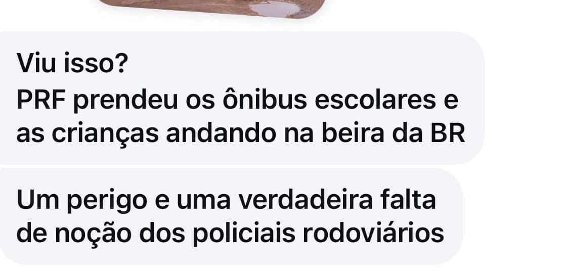 O ônibus escolar apreendido estava com vários alunos e tiveram que ir andando pra casa