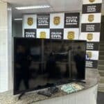 televisão apreendida no bairro Buritis e ninguém ainda se identificou