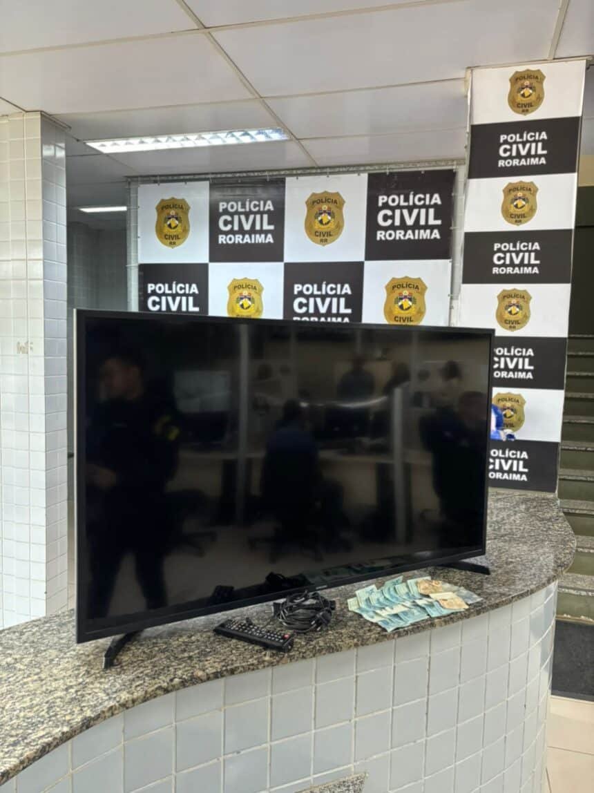 televisão apreendida no bairro Buritis e ninguém ainda se identificou
