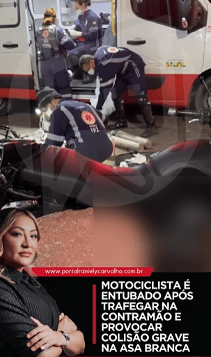 Grave acidente ocorrido na asa branca