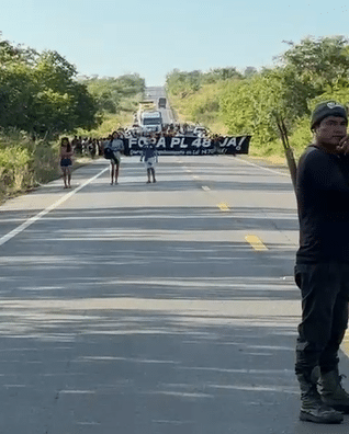 Protesto contra o marco temporal