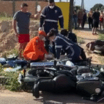 Acidente entre motos no Cidade Satélite