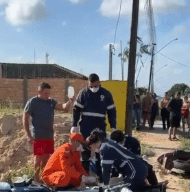 Acidente entre motos no Cidade Satélite