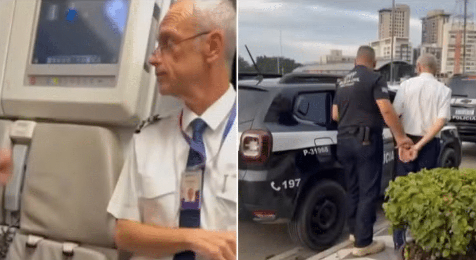Piloto preso em Congonhas dentro de avião