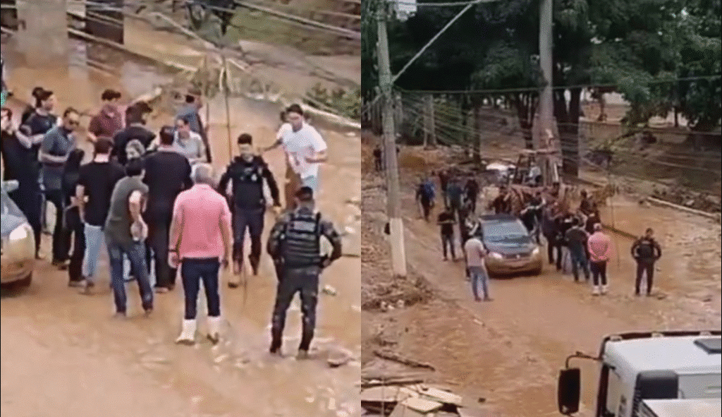 Nikolas é criticado por bloquear rua alagada