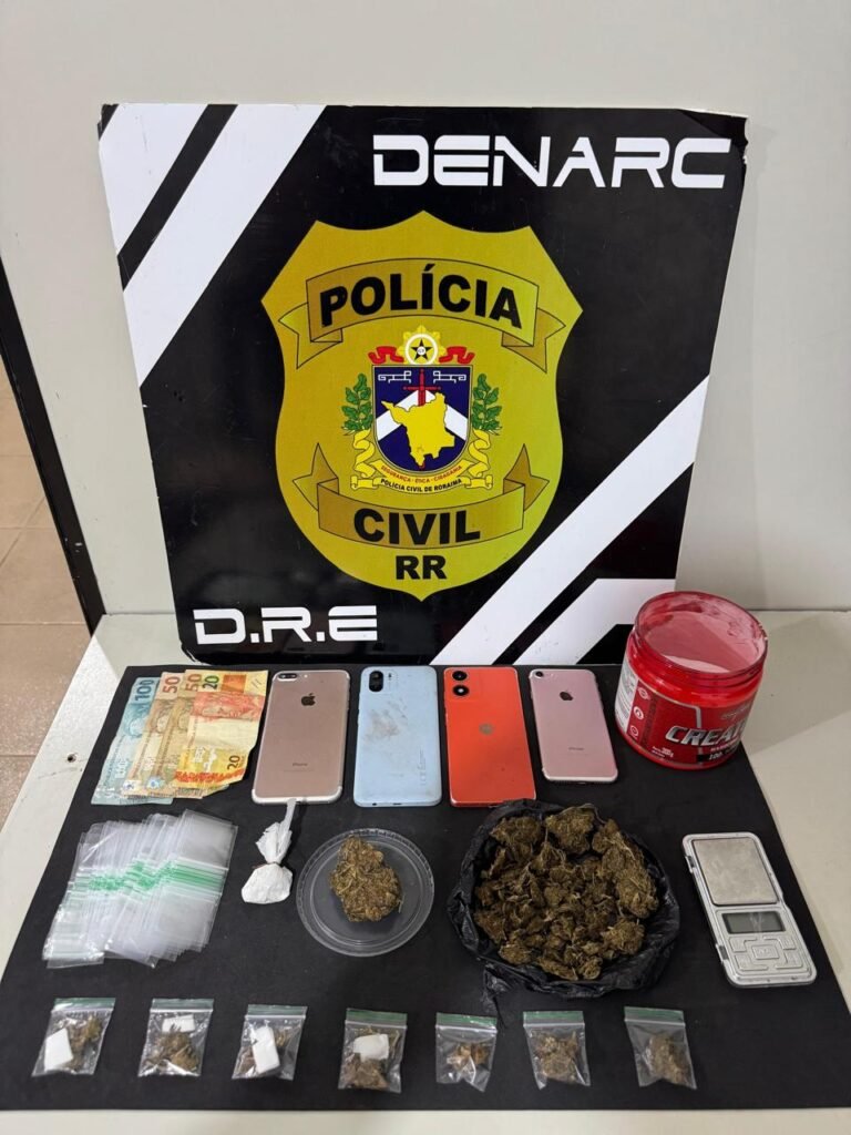 preso pela terceira vez por tráfico de drogas em Boa Vista