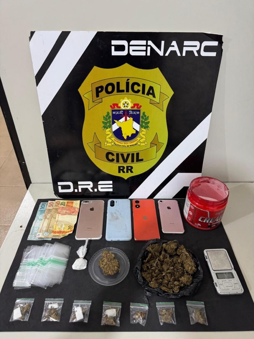 preso pela terceira vez por tráfico de drogas em Boa Vista