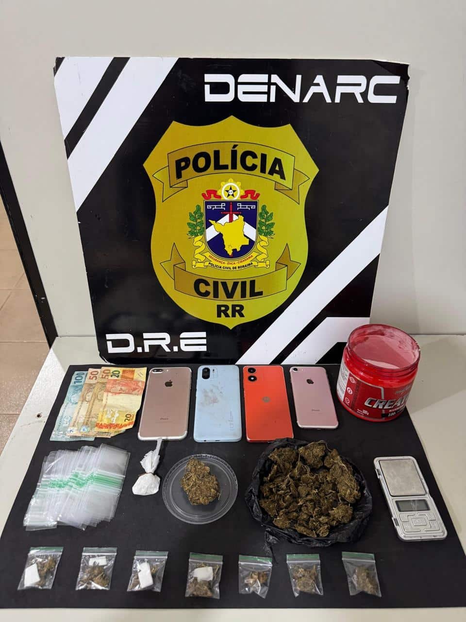 preso pela terceira vez por tráfico de drogas em Boa Vista