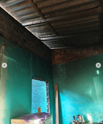 casa incendiada por homem em São João da Baliza