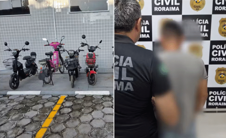 Esquema de desmanche de bicicletas elétricas em Boa Vista