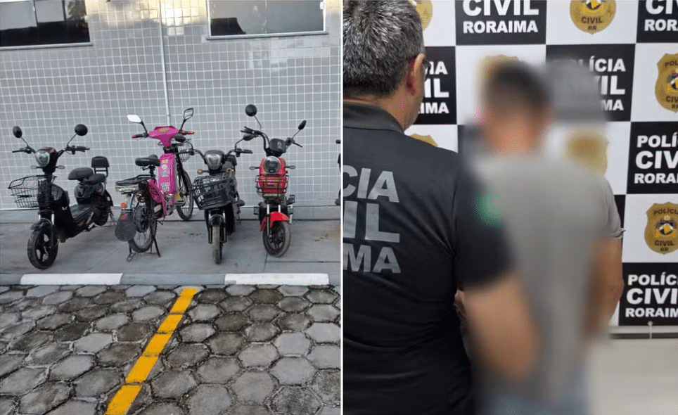Esquema de desmanche de bicicletas elétricas em Boa Vista