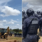 VÍDEO; Famílias retiradas de ocupação em Boa Vista sob bombas e tiros de borracha