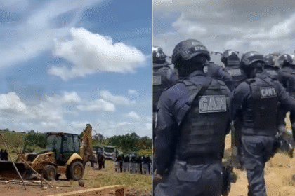 VÍDEO; Famílias retiradas de ocupação em Boa Vista sob bombas e tiros de borracha